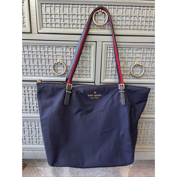 Kate Spade Watson Lane Varsity Stripe Maya tote, $328 - Picture 2 of 10